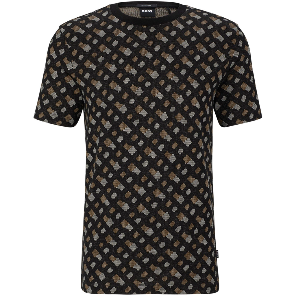 Hugo Boss Tiburt Monogram T-Shirt - Black 001